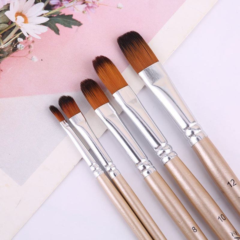 Set 5 cọ vẽ màu nước chuyên nghiệp