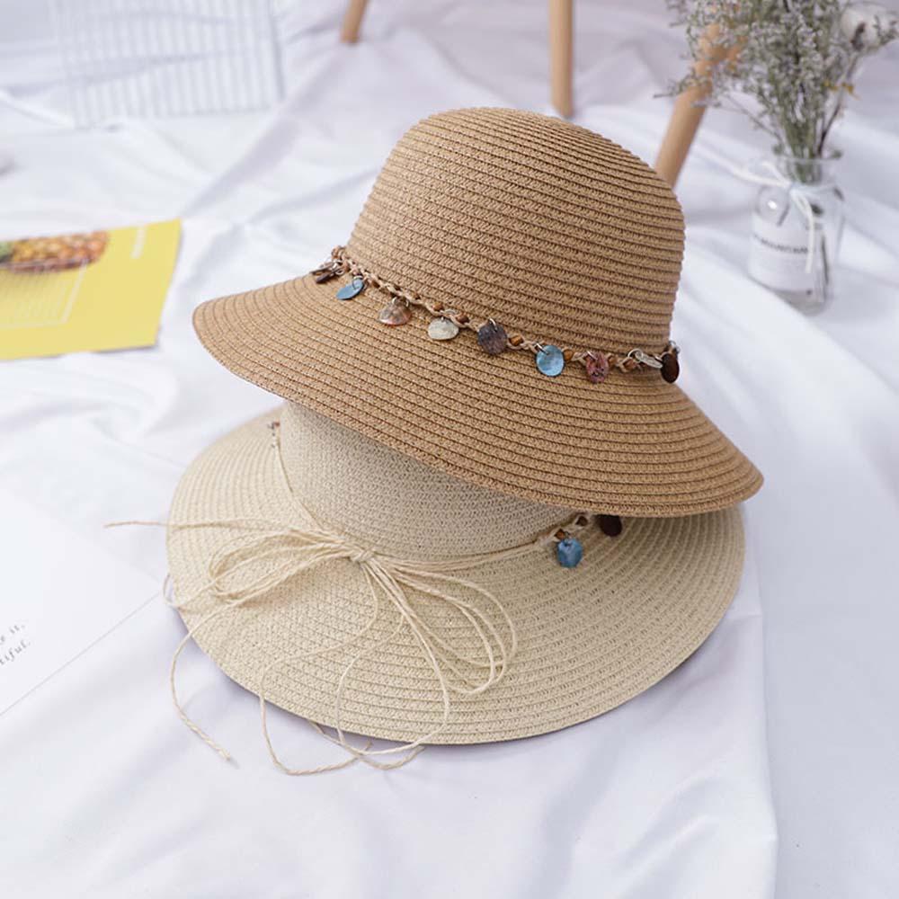 IVORY Nón Cói Rộng Vành Đính Kim Sa Nhiều Màu Sắc Xinh Xắn Thời Trang Đi Biển Cho Nữ