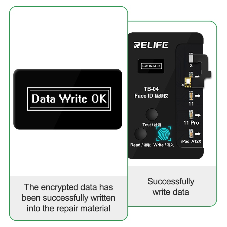 Box sửa Face ID RELIFE TB-04  IP11 / 11 Pro / 11 Pro Max / X / XS / XR / XS Max