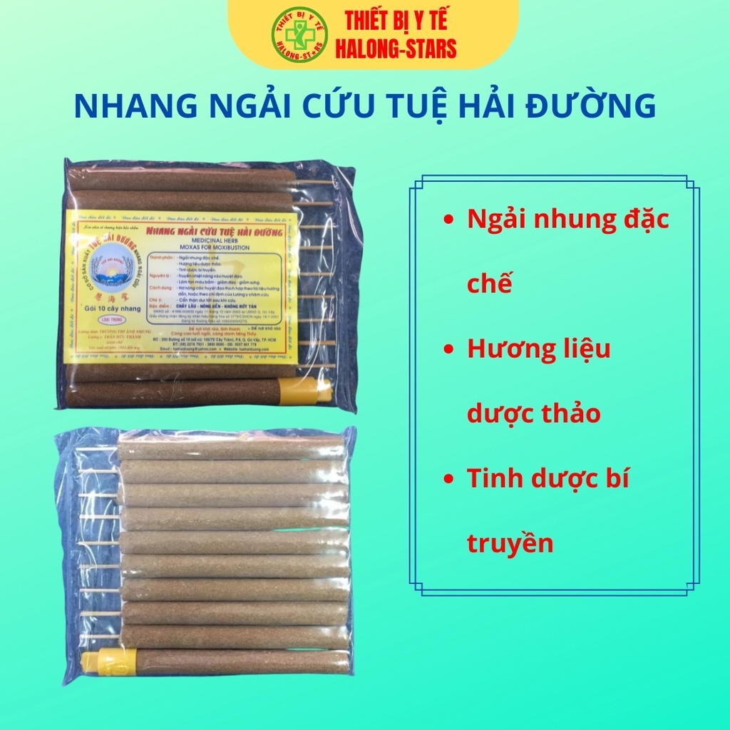 Nhang ngải cứu Đông Y Tuệ Hải đường , hơ cứu ngải hỗ trợ giảm các bệnh theo y học cổ truyền [Halongstars]