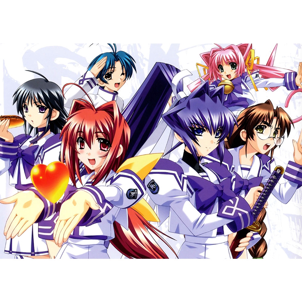 Poster A4 dán tường Anime, decal 21x30 trang trí có keo Muv-Luv Wallpapers (1), nhận in theo yêu cầu