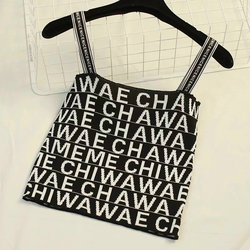 [XẢ HÀNG] Áo Len 2 Dây chữ Croptop | Smide Clothing