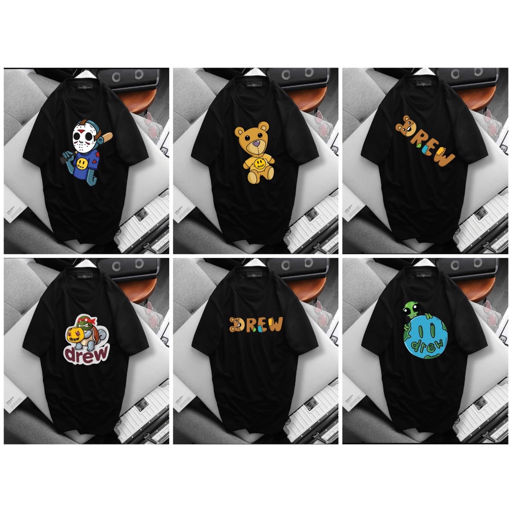 Áo thun nam tay ngắn bigsize 70 - 125kg - Đen D R E W