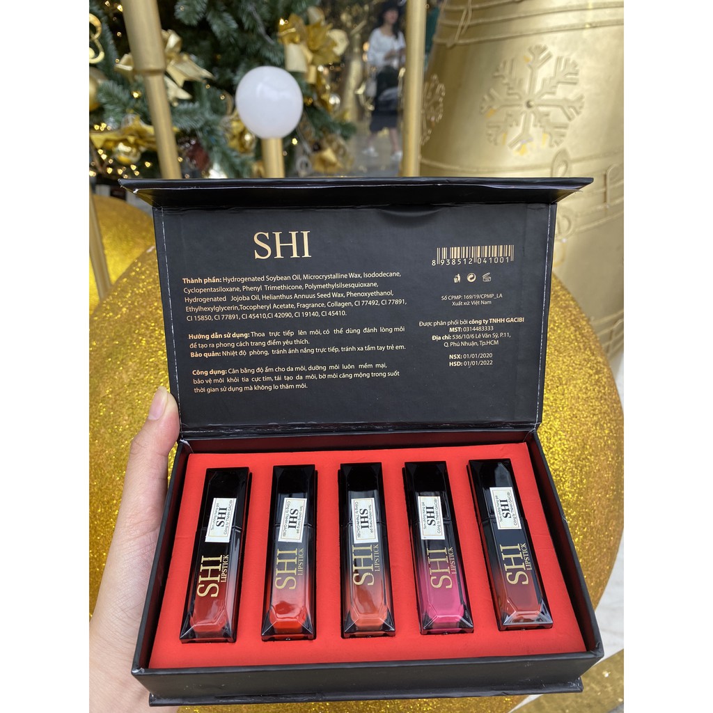 [HÀNG CHÍNH HÃNG] SET 5 SON Son Thỏi Lì - Son SHI phiên bản mới nhất 2021 - Bền màu - Tự nhiên [BẢO HÀNH 12 THÁNG]