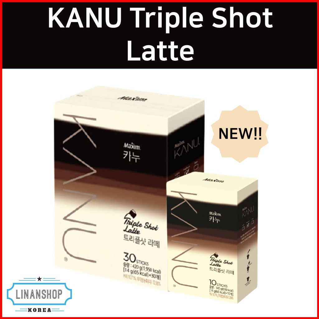 [HÀN QUỐC] KANU Triple Shot Latte 10T / 30T |Cà phê pha cà phê Maxim |  cà phê hòa tan với kem latte | cà phê pha cà phê đậm