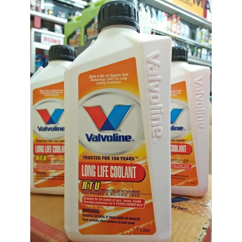 Nước làm mát VALVOLINE COOLANT RTU 1 Lít - Nhập khẩu Mỹ (Tặng khăn lau xe 3M)