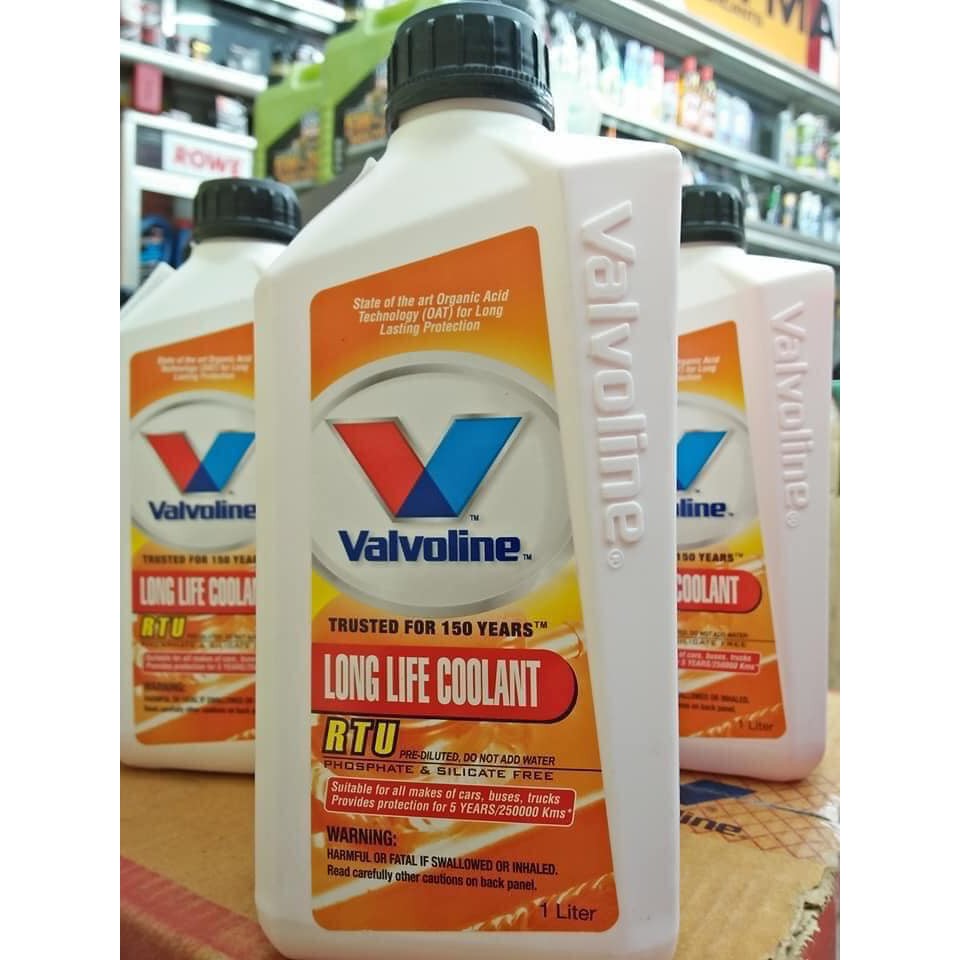 Nước làm mát VALVOLINE COOLANT RTU 1 Lít - Nhập khẩu Mỹ (Tặng khăn lau xe 3M)