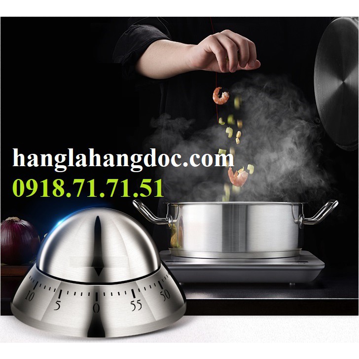 Đồng hồ đếm ngược cơ học inox 304 hình núi lửa/ UFO (loại tốt)