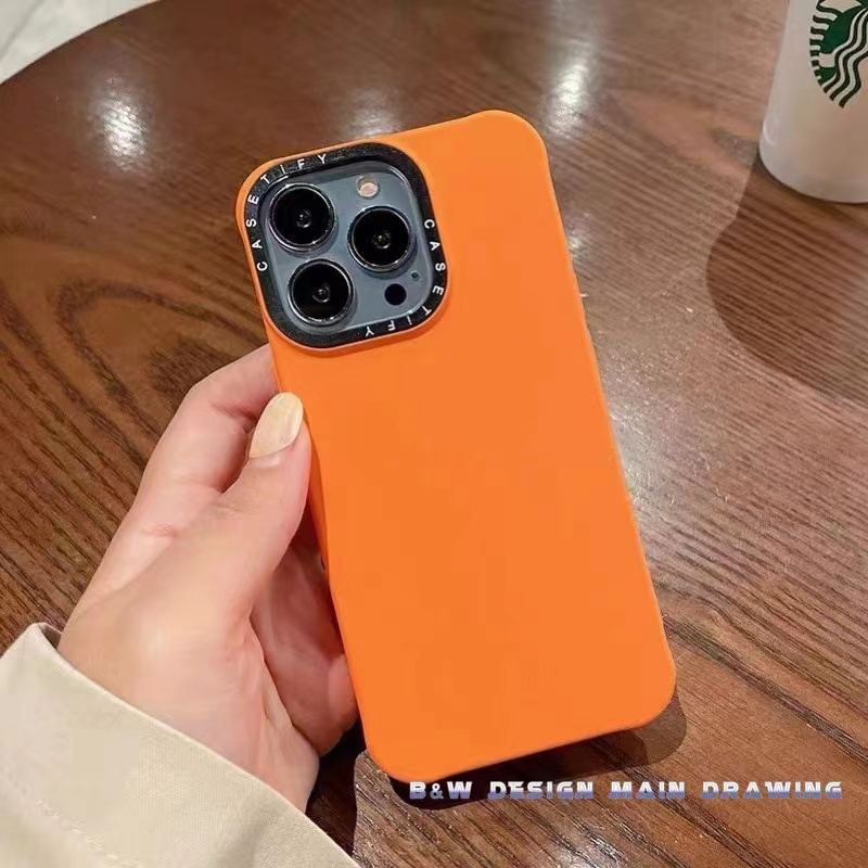 Ốp Điện Thoại Silicon Bảo Vệ Bốn Góc Chống Sốc Màu Cam Cho iphone 15 pro max 14 13 12 11 pro max