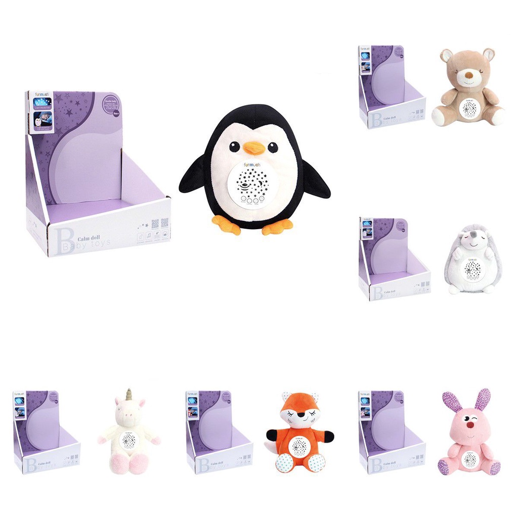 Đồ chơi nhồi bông Hình Anmalis Phát Ra Âm Thanh Và Ánh Sáng Ban Đêm Cho Bé