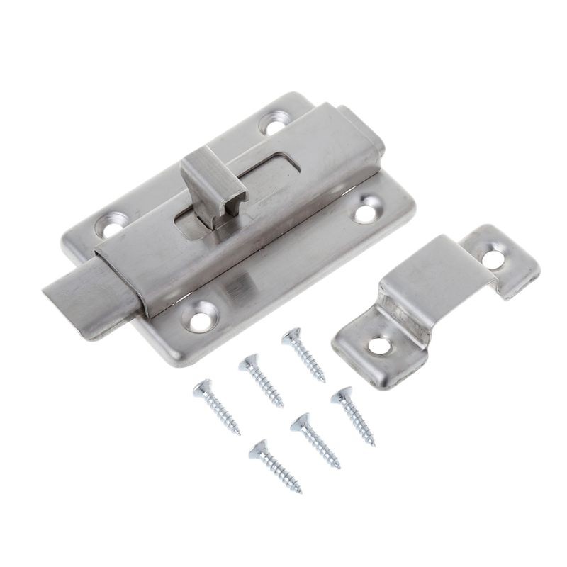 Bộ chốt cửa lò xo kèm 6 đinh gắn bằng thép không gỉ tiện lợi