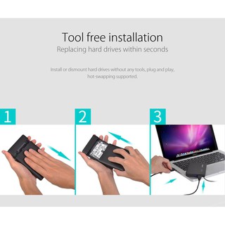 Hộp ổ cứng 2.5", 3.5" SSD/HDD SATA 3 USB 3.0 ORICO Hỗ Trợ Tới 8TB - Hàng Chính Hãng