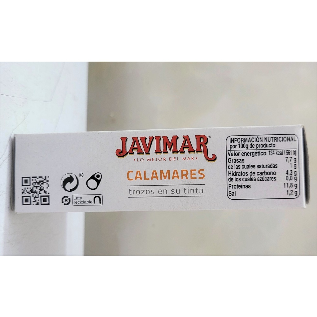 [Hộp 115g] MỰC CẮT MIẾNG XỐT MỰC ĐEN [Spain] JAVIMAR Squid Sliced With Squid Ink Sauce (tgc)