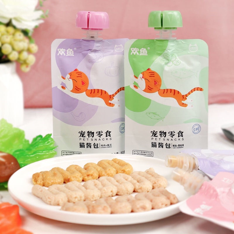 Súp nắp vặn Petsnack cho mèo Huanyu kết hợp thịt và rau củ, vị lạ mà ngon 80g