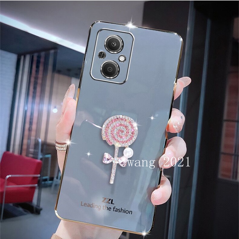 Ốp Điện Thoại Silicone Mềm Đính Đá/Ngọc Trai Nhân Tạo Nhiều Màu Sắc Cho OPPO Reno7 Z 5G 4G Reno7 Pro A76 A96 2022