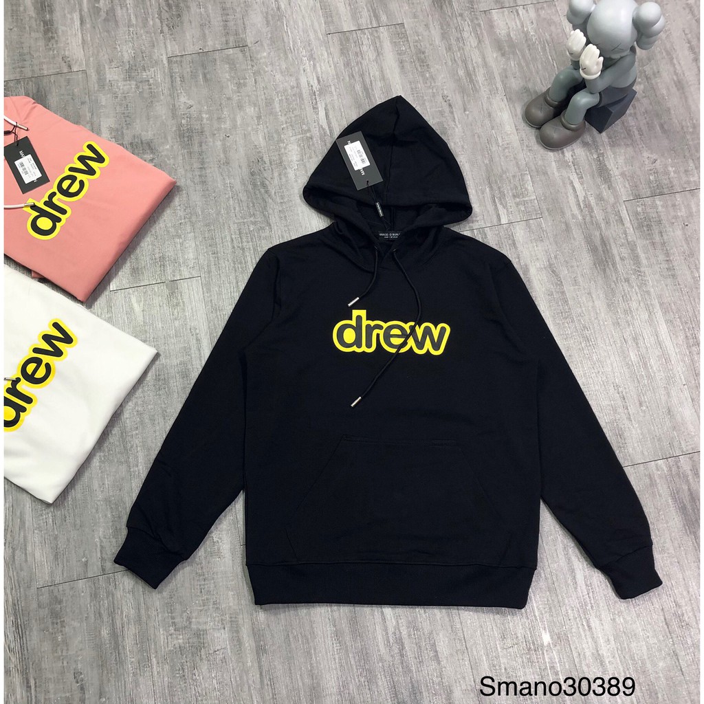 Áo nỉ dài tay có mũ DREW nam-nữ,chất cotton thấm hút mồ hôi cao cấp