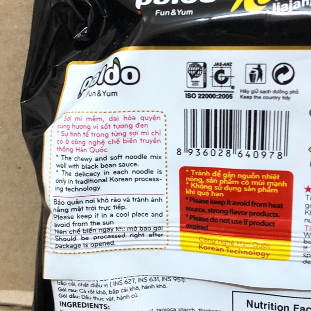 Túi Mỳ Trộn Tương Đen Jjajangmen Koreno Paldo 115g | BigBuy360 - bigbuy360.vn