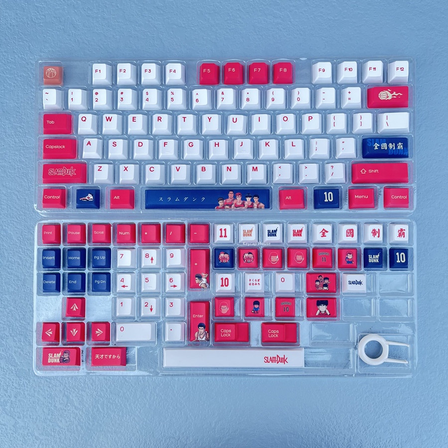 134 Phím SLAM DUNK Keycap Cherry Profile Sakuragi Hanamichi Anime PBT Dye Sub Bàn phím cơ học Keycaps