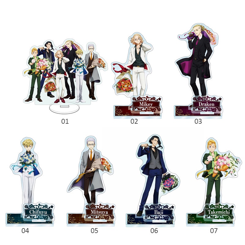 Mô hình nhân vật anime Tokyo Revengers bằng acrylic có giá đỡ để bàn trang trí sáng tạo