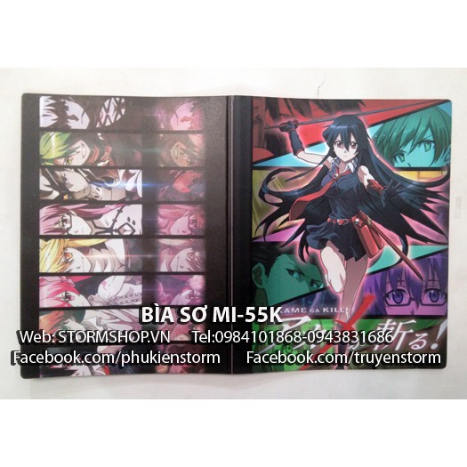 Bìa sơ mi AKAME ga Kill -55k