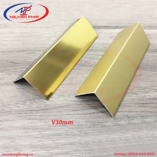 Nẹp ốp góc vuông, nẹp nhôm chữ V 30mm