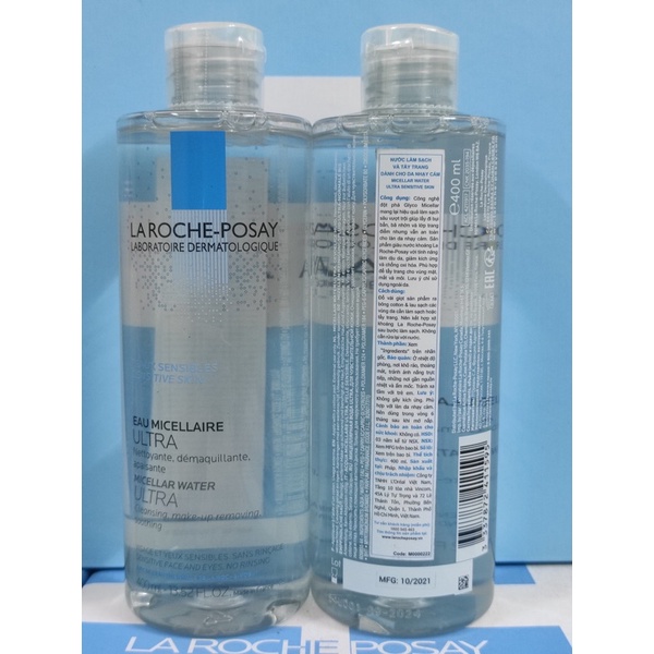 Nước tẩy trang giàu khoáng cho da nhạy cảm La Roche-Posay Micellar Water Ultra Sensitive Skin 400ml