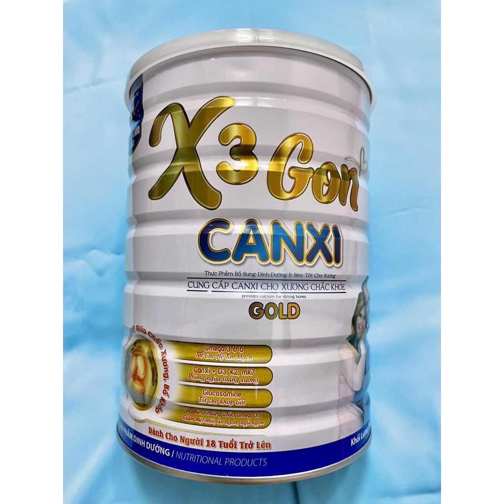 Sữa X3 GON CANXI GOLD bổ sung canxi cho xương chắc khỏe - 900 gr/hộp