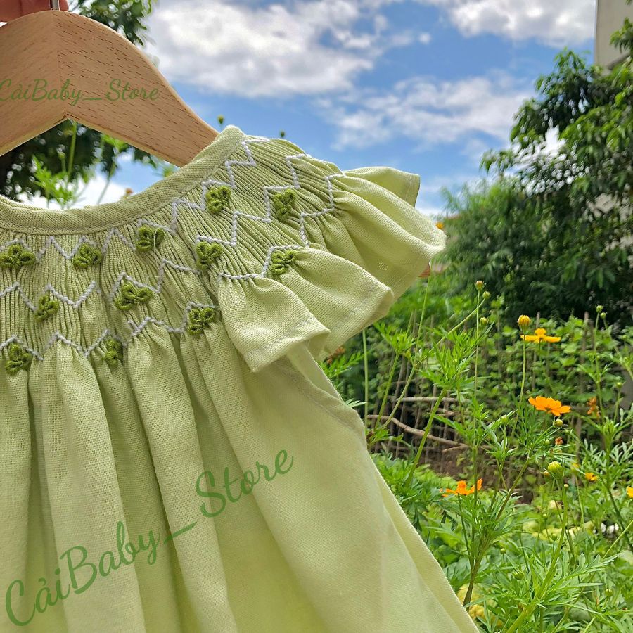 Đầm Smock Cánh Tiên Phong Cách Bánh Bèo Dễ Thương Cho Mẹ