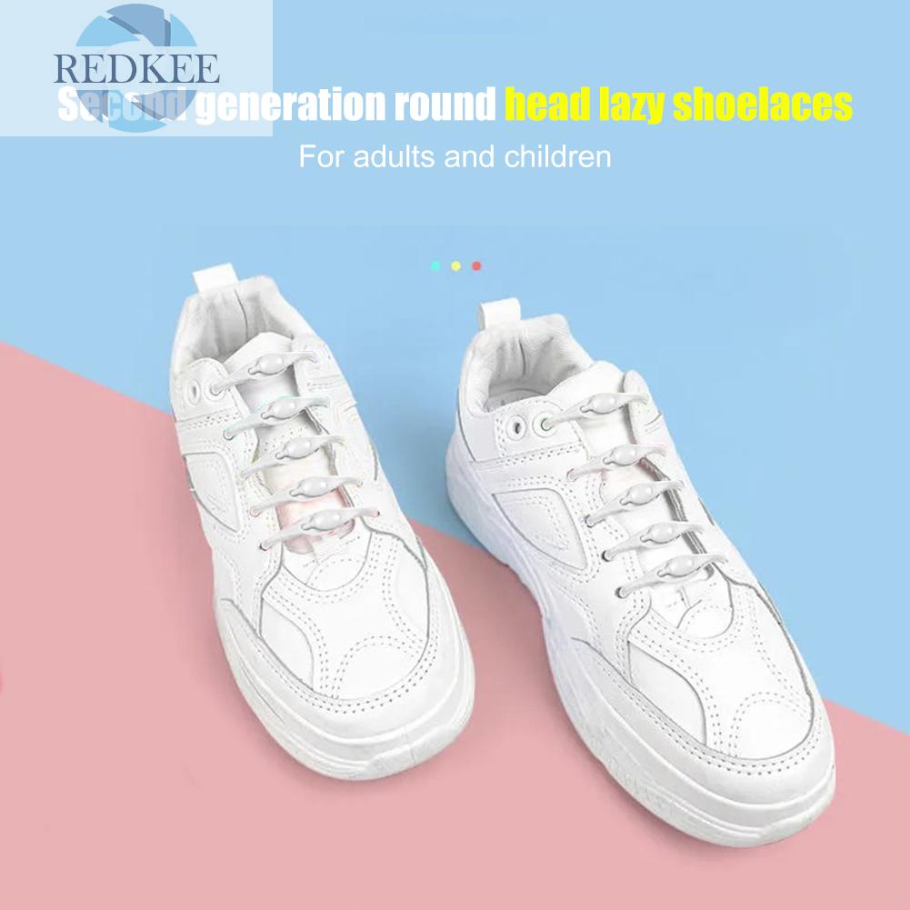 Set 12 dây giày thể thao bằng silicon không cần buộc tiện dụng cho nam và nữ