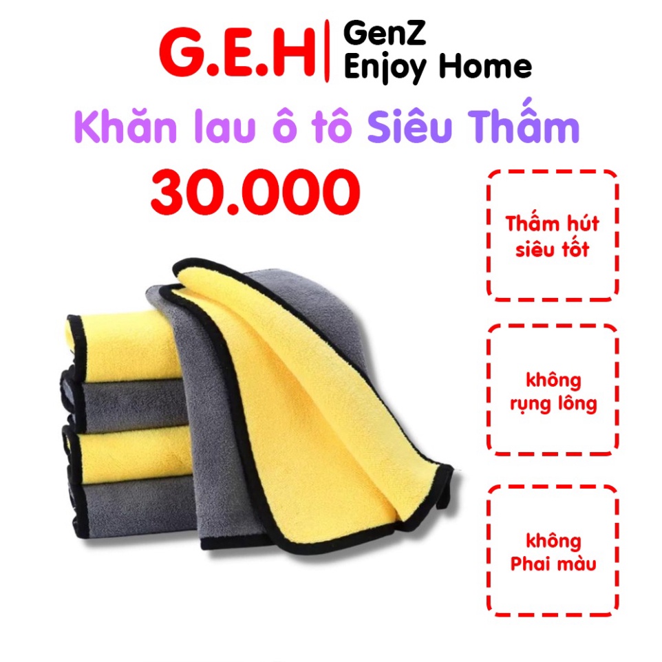 Khăn Lau Rửa Xe Hơi ô Tô Kính Sàn Nhà Bếp Máy Tính Laptop Đa Năng 2 Mặt Chuyên Dụng Siêu Thấm