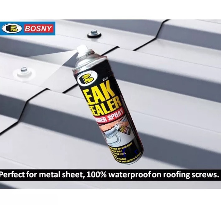 Sơn xịt Bosny chống thấm Leak Sealer B125 (600cc) (hàng chính hãng Bosny Thái Lan)
