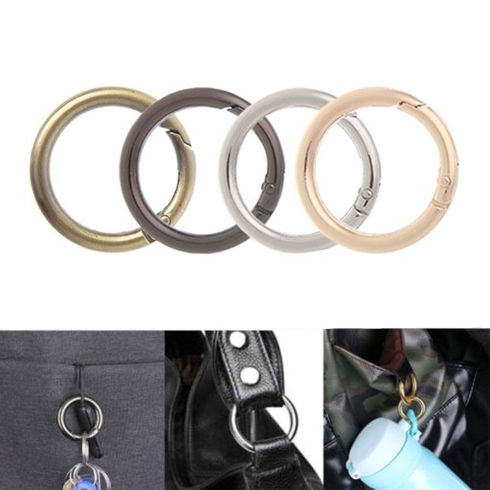 Móc khóa gắn túi xách hình tròn nhiều màu siêu bền đa năng cao cấp