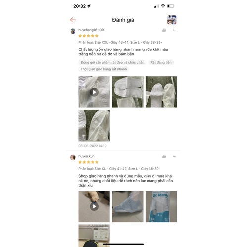 Bao Trùm Giày Ủng Đi Mưa Cho Giày Trong Suốt Blue Deer