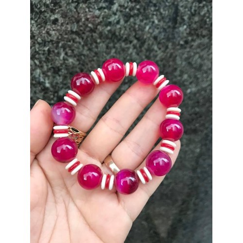 VÒNG TAY ĐA MÀU HỒNG 12 LY