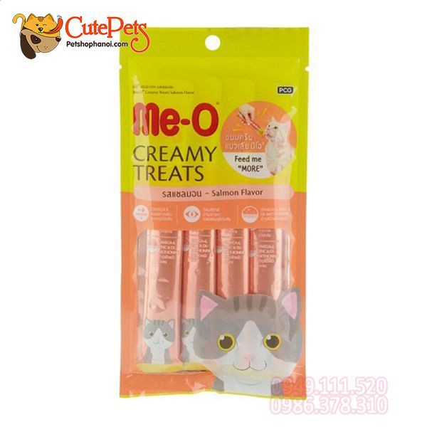 kem súp cho mèo Me-o Creamy Treats 60g cho mèo (gói 4 thanh) - Phụ kiện thú cưng Hà Nội