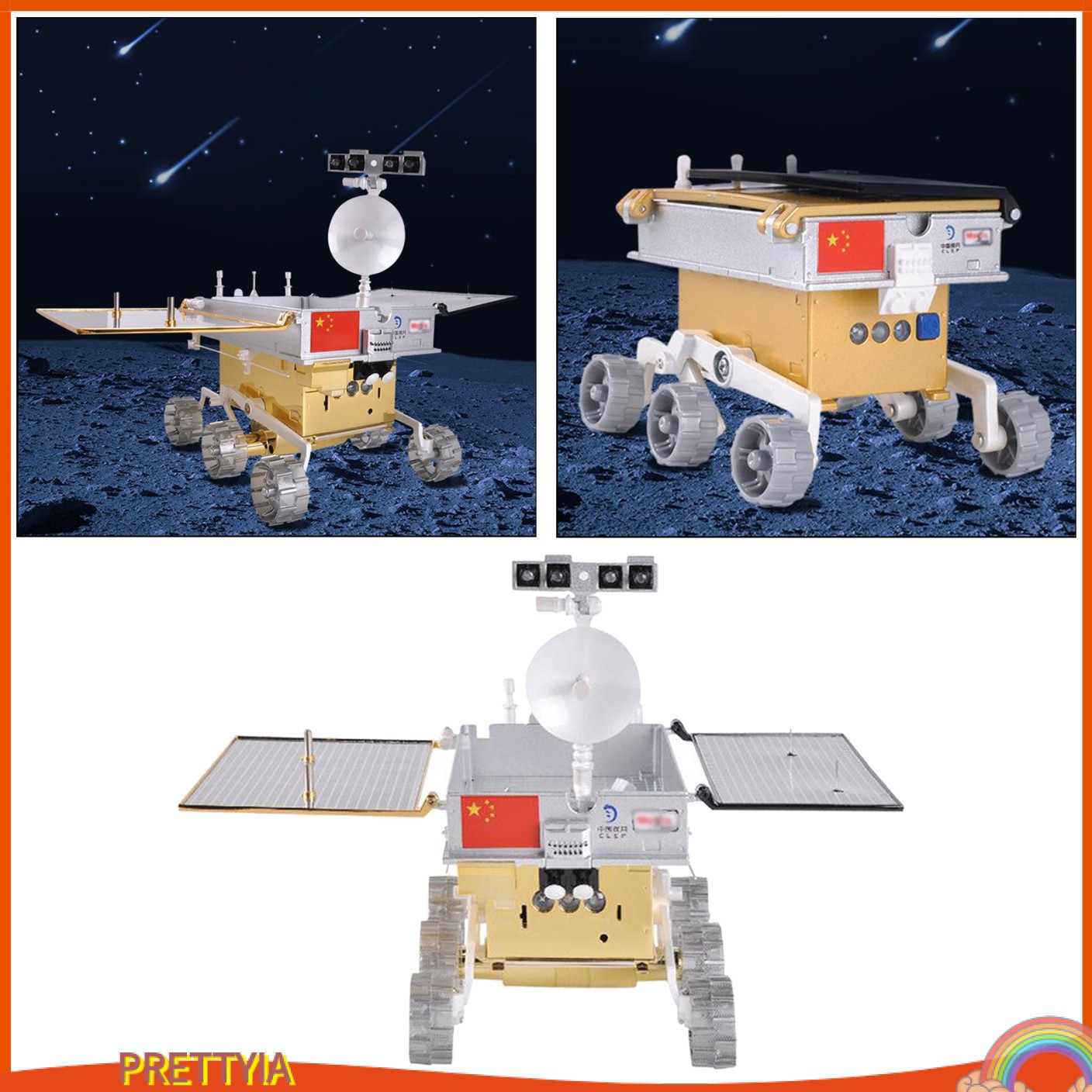 Mô Hình Xe Lunar Rover 3d Tỉ Lệ 1 / 16 Bằng Kim Loại