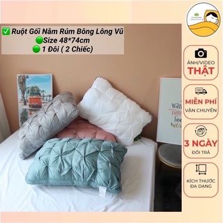 (1 đôi) Ruột Gối Dúm Bông Lông Vũ Nhập Khẩu Cao Cấp (48*74cm)