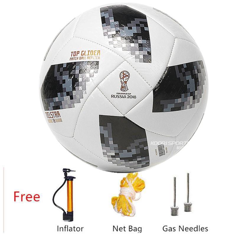 Set 1 Quả Bóng Đá + 2 Kim Gas + 1 Túi Lưới Tiện Dụng