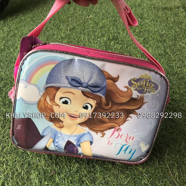 Túi đeo chéo hình công chúa Sofia tóc bay màu hồng tím cho bé gái (Thái Lan) - 290SFNG4002146 - (24x5x18cm)