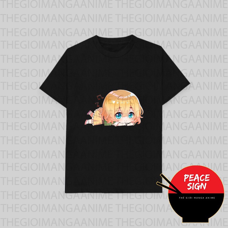Áo thun phông đen in hình DỊCH VỤ CHO THUÊ BẠN GÁI ver NẰM thời trang nam nữ cá tính anime chibi