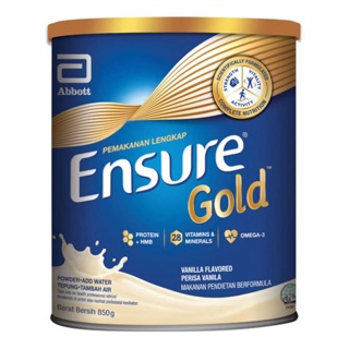Sữa Ensure Gold 850g - Vị Vanilla và Lúa Mạch (Wheat)