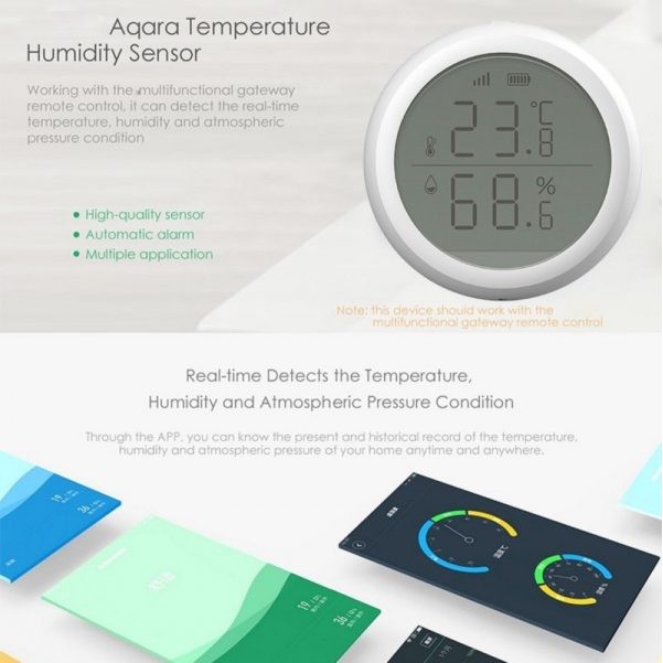 Cảm biến nhiệt độ và độ ẩm Tuya Zigbee có màn hình LCD hiển thị