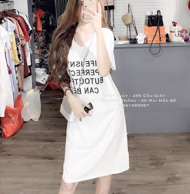 Váy cotton chữ (THANH NGỌC | BigBuy360 - bigbuy360.vn