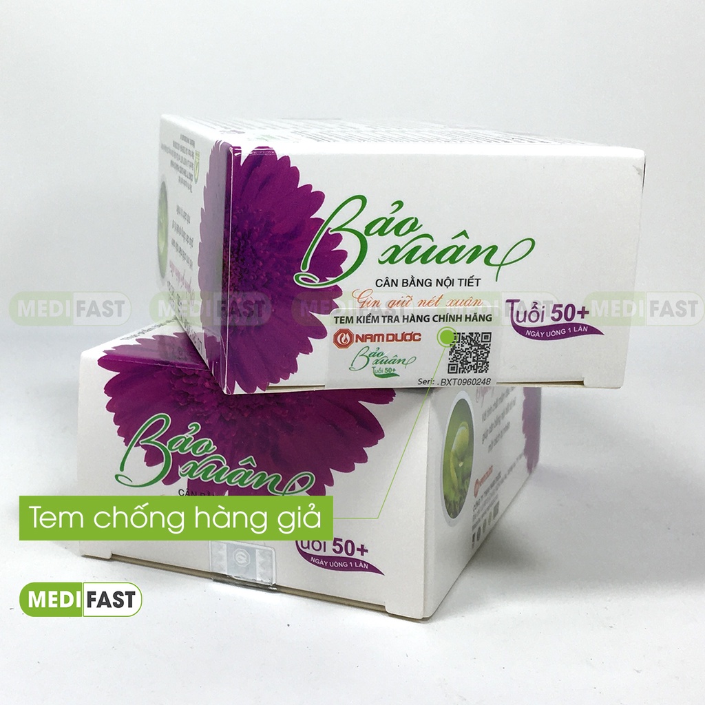 BẢO XUÂN 50+ - Màu Tím - Giúp cân bằng nội tiết, gìn giữ nét xuân - Hộp 30 viên