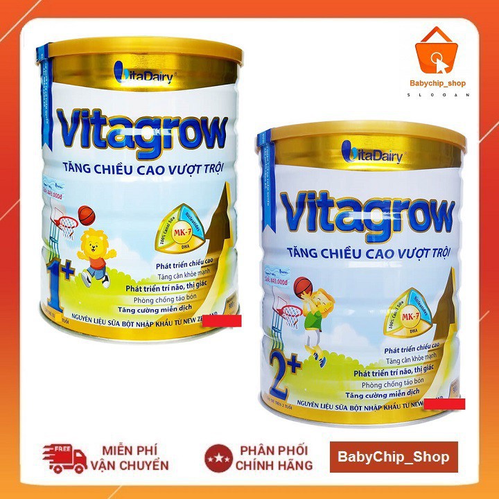 Sữa Vitagrow số 1-2 900 Vitadairy [Date 2024] Ko mã QR