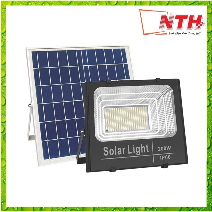 ĐÈN PHA NĂNG LƯỢNG MẶT TRỜI 200W IP66 ( 2 MIẾNG ) CÓ REMOTE , TẤM NĂNG LƯỢNG
