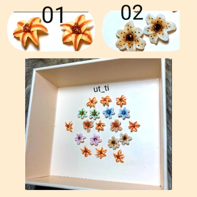 Hoa bột trang trí móng nail