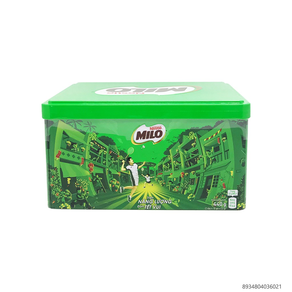 MILO HỘP VUÔNG THIẾC 400GR