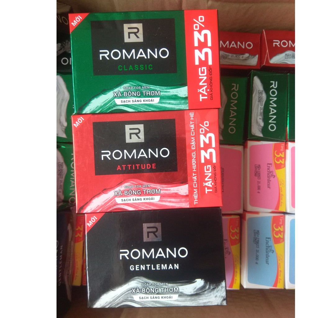 Xà bông nước hoa thơm Romano Classic/Attitude 90g