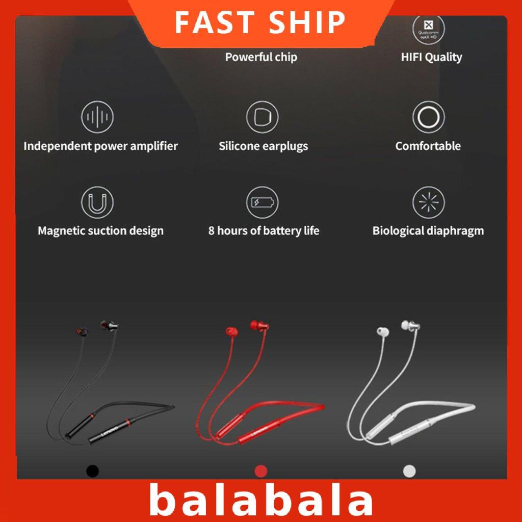 [BL]lenovo Wireless HE05X Earphones Waterproof Earbuds HiFi Sound Magnetic Earphones